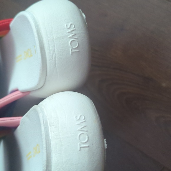 TOMS Women's Alpargata Mallow Crossover Sandals Multi Rainbow Jersey - Picture 11 of 12